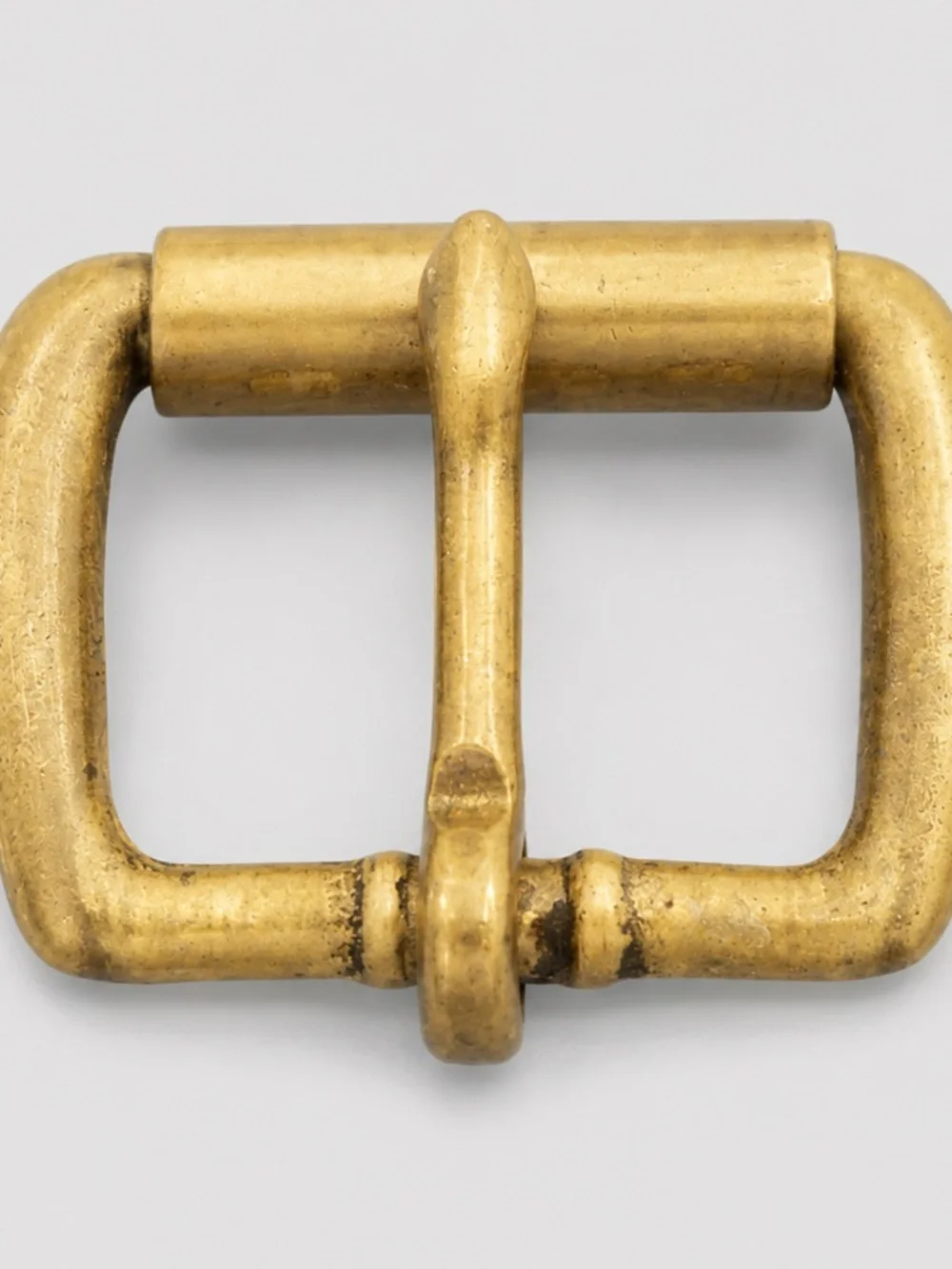 Vintage Solid Brass Roller Belt Buckle Fits 1 Inch Belt 1.75x1.25